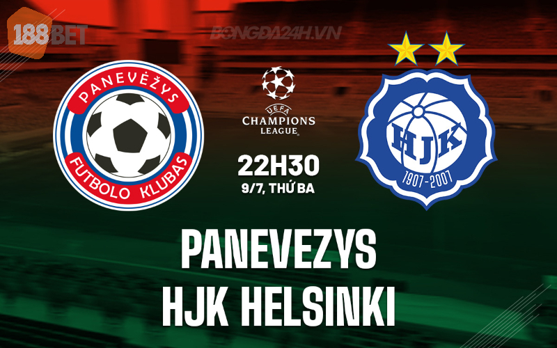 Dự đoán Panevezys vs HJK Helsinki tại Champions League lúc 23h ngày 10/7/2024